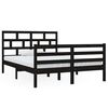 vidaXL Giroletto Nero 135x190 cm Double in legno Massello