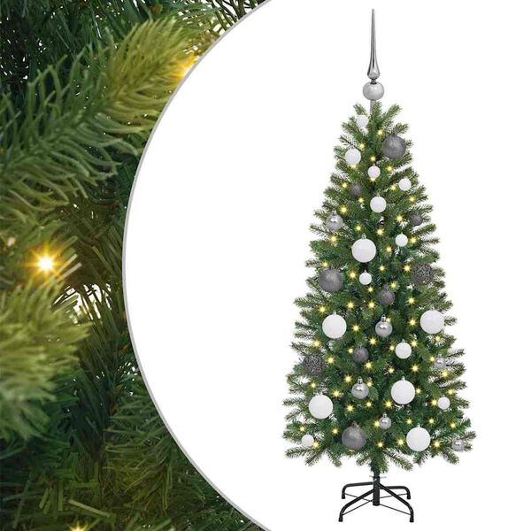 vidaXL Albero di Natale artificiale con 150 LED Verde 120 cm PE e PVC