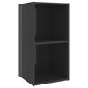vidaXL Mobile Porta TV Grigio Lucido 72x35x36,5cm in Legno Multistrato