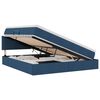 vidaXL Letto con contenitore e materasso Blu 160 x 200 cm Velluto