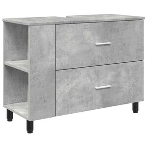 vidaXL Mobiletto da bagno Grigio Cemento 80 x 35 x 60 cm