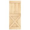 vidaXL Porta Scorrevole con Set Hardware 85x210 cm Legno Massello Pino