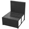 vidaXL Set Divani da Giardino 8 pz con Cuscini in Polyrattan Nero