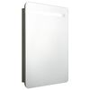 vidaXL Armadietto Bagno con Specchio e LED Antracite 60x11x80 cm