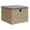 vidaXL Set di divani con cuscino Beige e Grigio Chiaro polyrattan