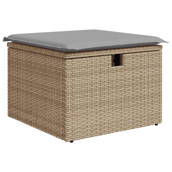 vidaXL Set di divani con cuscino Beige e Grigio Chiaro polyrattan