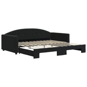 vidaXL Divano Letto con Letto Estraibile Nero 100x200 cm in Velluto