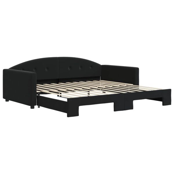 vidaXL Divano Letto con Letto Estraibile Nero 100x200 cm in Velluto