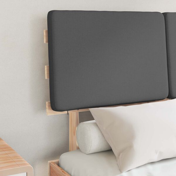 vidaXL Letto con Testiera Rivestita Grigio scuro 120 x 200 cm