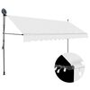 vidaXL Tenda da Sole Retrattile Manuale con LED 400 cm Crema
