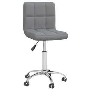 vidaXL Sedia da Ufficio Girevole Grigio Chiaro in Tessuto