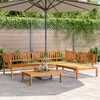 vidaXL Set Divano Pallet da Giardino 4 pz in Legno Massello di Acacia