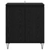 vidaXL Credenza Rovere Nero 60 x 35 x 70 cm Legno multistrato