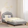 vidaXL Struttura letto bambini con testata Grigio chiaro 80 x 200 cm