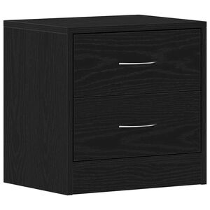 vidaXL Comodino Rovere Nero 40x30x40 cm in Legno Multistrato