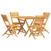 vidaXL Set da Pranzo per Giardino 5 pz in Legno Massello di Teak