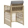 vidaXL Sedie da Giardino con Cuscini 4 pz Beige Misto in Polyrattan