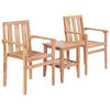 vidaXL Set da Bistr&ograve; 3 pz in Legno Massello di Teak