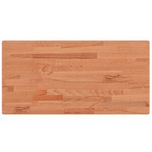 vidaXL Piano Tavolo 100x50x1,5cm Rettangolare Legno Massello Faggio