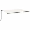 vidaXL Tenda da Sole Retrattile Manuale 500x350 cm Crema