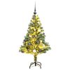 vidaXL Albero Natale Artificiale 150 LED Palline e Neve Fioccata 150cm