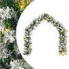vidaXL Ghirlanda di Natale Verde e Bianco 270 cm PVC 50 LED