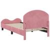 vidaXL Struttura letto bambini con testata Rosa 80 x 160 cm Velluto