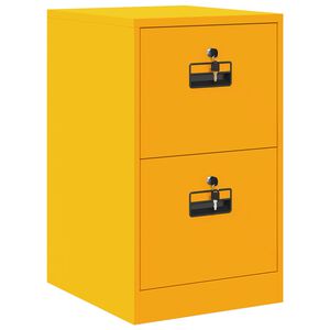 vidaXL Armadio per File con cassetto Giallo senape 44 x 50 x 106.5 cm