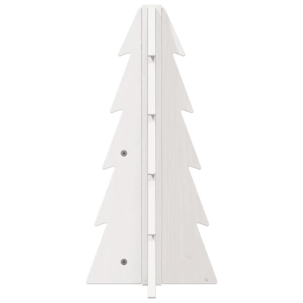 vidaXL Albero di Natale Decorativo Bianco 49 cm Legno Massello di Pino