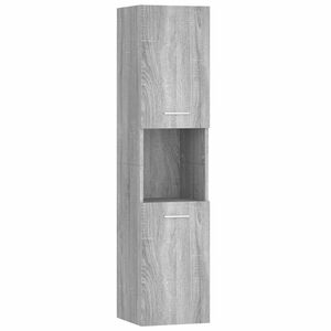 vidaXL Armadietto Bagno Grigio Sonoma 30x30x130cm in Legno Multistrato