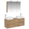 vidaXL Set di mobili per il bagno 4 pcs Rovere Artigianale