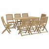 vidaXL Set da Pranzo da Giardino 9 pz Legno Massello di Acacia
