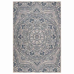 vidaXL Tappeto da Esterni a Tessitura Piatta 160x230 cm Motivo Blu