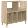 vidaXL Supporto per giradischi Rovere Sonoma 82 x 39,5 x 82,5 cm
