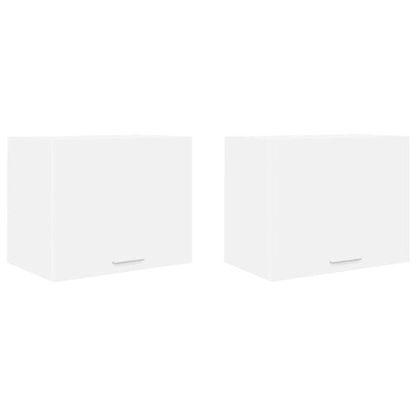 vidaXL Armadio pensile 2 pcs Bianco 50 x 31 x 40 cm Legno multistrato