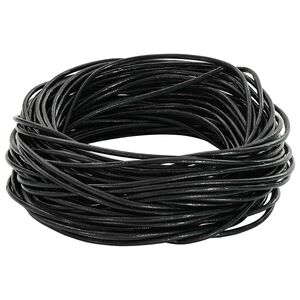 vidaXL Cordino in Pelle 1 Nero &Oslash;1 mm x 5 m Pelle