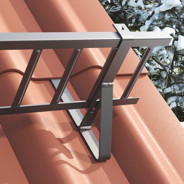 vidaXL Supporto per guardia della neve 12 pcs Antracite Acciaio