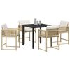 vidaXL Set da Pranzo per Giardino 5 pcs Beige polyrattan
