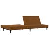 vidaXL Divano Letto a 2 Posti Marrone in Velluto