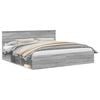 vidaXL Struttura del letto Grigio Sonoma 200 x 200 cm Pino massello