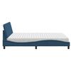 vidaXL Letto con Materasso Hanko Blu 160x200 cm in Tessuto