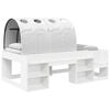 vidaXL Letto con Tunnel 4 pcs Bianco Legno ingegnerizzato