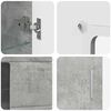 vidaXL Set mobile TV con porta FLORIN Grigio cemento Legno multistrato