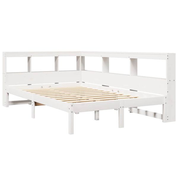 vidaXL Letto Libreria senza Materasso Bianco 120x200 cm Legno di Pino