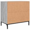 vidaXL Comodino Grigio sonoma 63.5 x 36 x 61 cm Legno multistrato