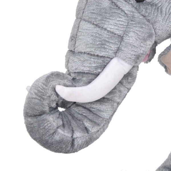 vidaXL Elefante in Peluche in Piedi Grigio XXL