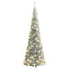 vidaXL Albero di Natale Artificiale Pop-up Neve Fioccata 150 LED 180cm