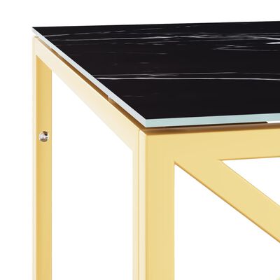 vidaXL Tavolino da Salotto 110x45x45 cm in Acciaio Inox e Vetro