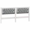 vidaXL Testiera Bianco e grigio chiaro 180 cm Legno di pino massello