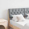 vidaXL Testiera imbottita Grigio chiaro 120 cm Pino massello